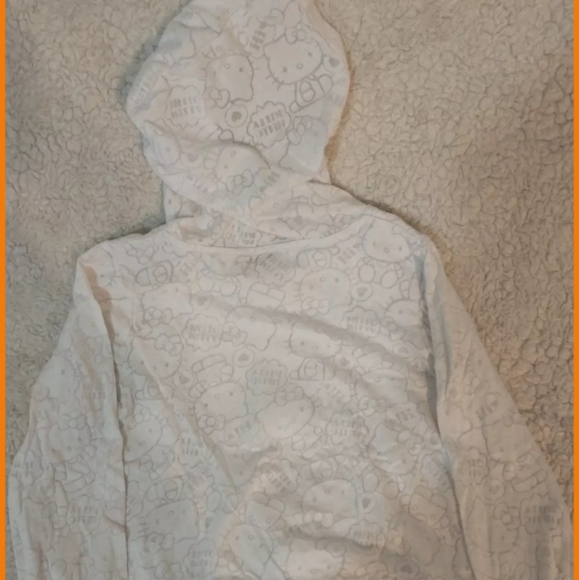 Thin Soft White Hello Kitty Zip Up Hoodie, 120cm - Picture 2 of 5